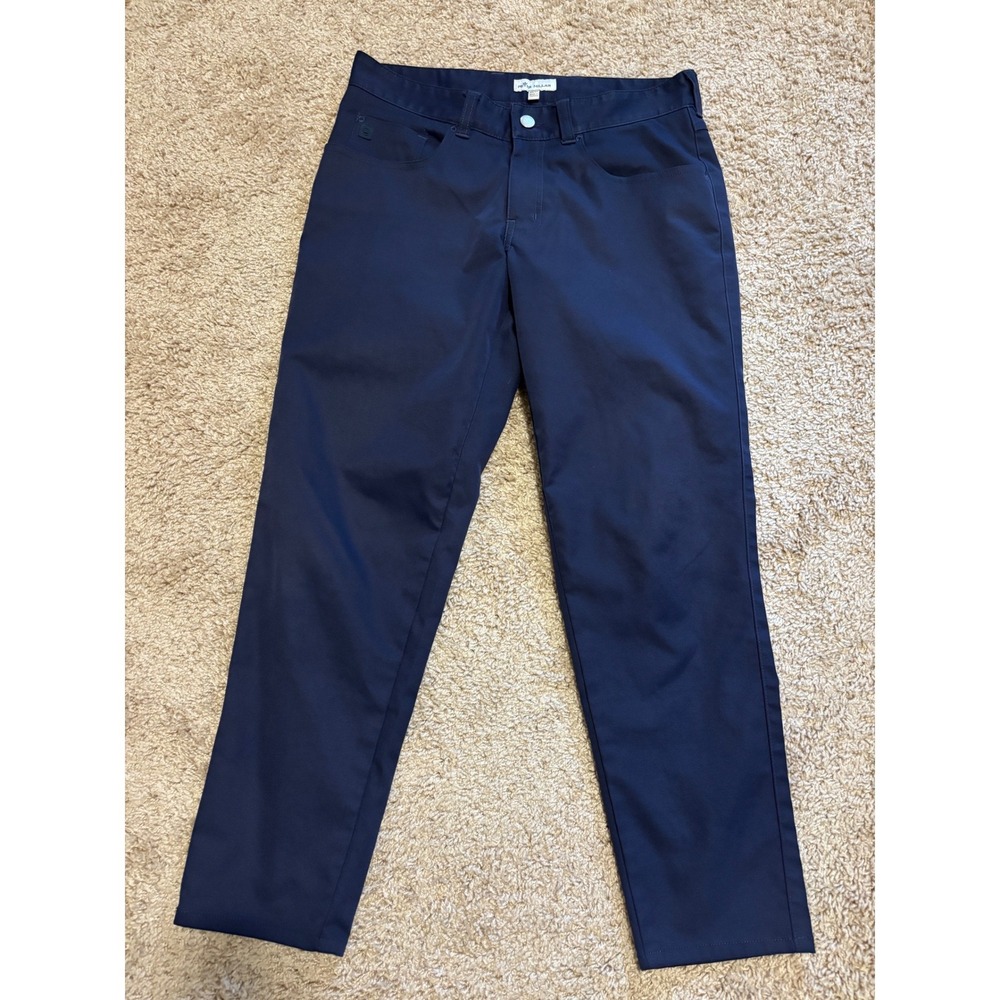 Peter Millar Crown Sport Navy Blue Performance Golf Pants Mens 30/30 5-Pocket